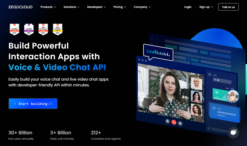 ZEGOCLOUD Video Chat for iOS, Android & Web