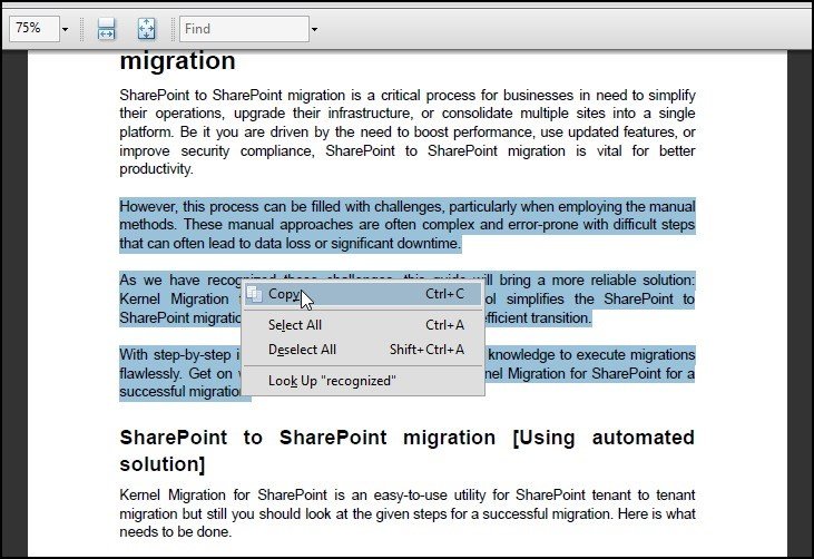 How to extract text from PDF file?