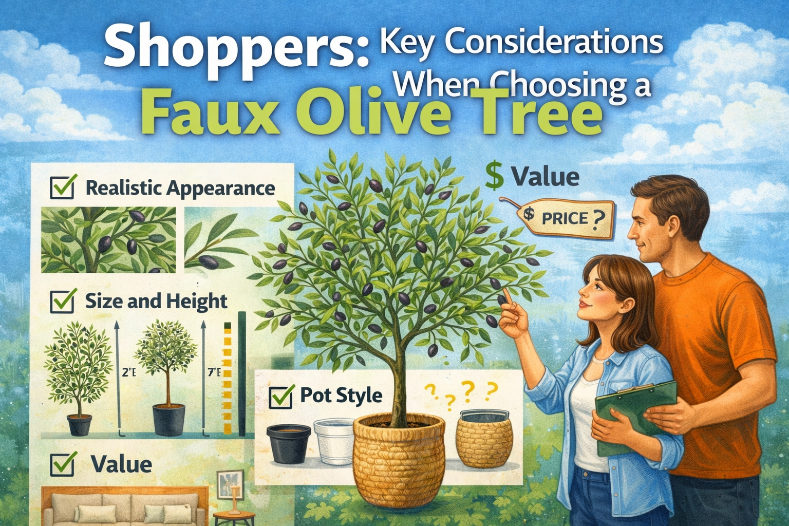 Faux Olive Tree