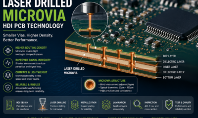 laser drilled microvia