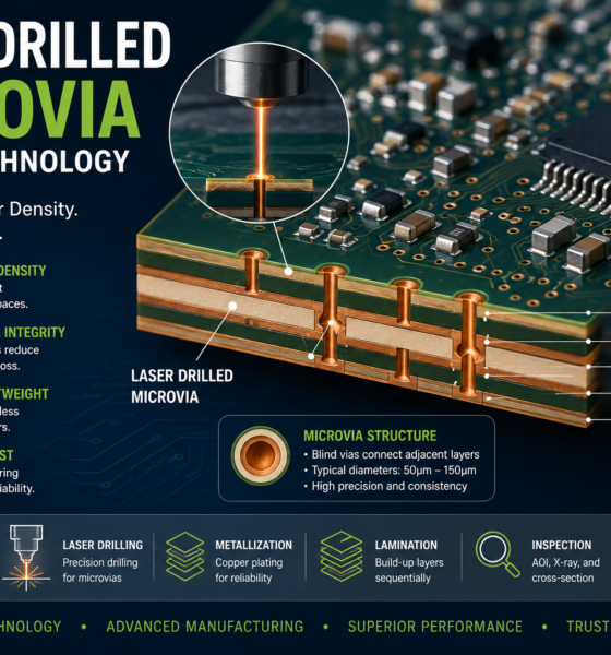 laser drilled microvia